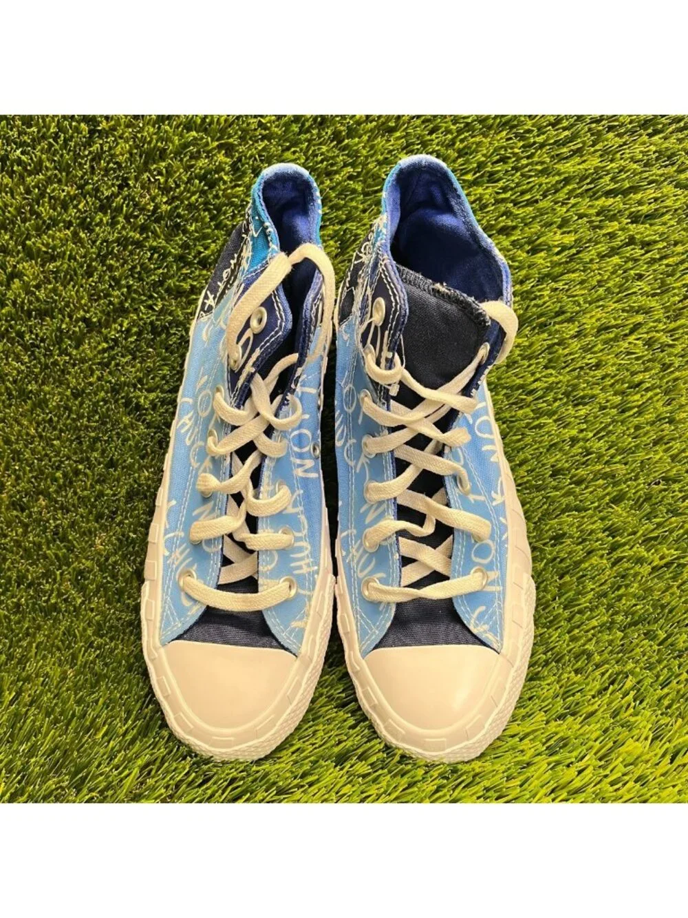 Converse UNT1TL3D Hi Not A Chuck Boys Size 6Y Blue White Athletic Shoes Sneakers